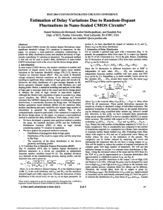 Estimation of delay variations due to random