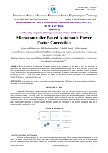 Microcontroller Based Automatic Power Factor Correction