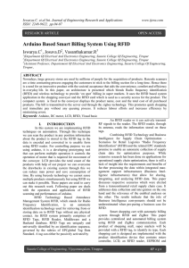 Arduino Based Smart Billing System Using RFID