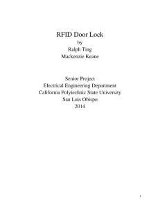 RFID Door Lock - DigitalCommons@CalPoly