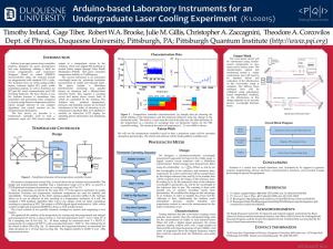 Arduino-based Laboratory Instruments for an Undergraduate Laser