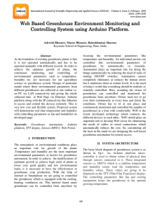 Web Based Greenhouse Environment Monitoring and