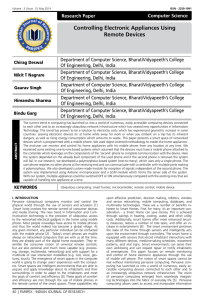 Controlling Electronic Appliances Using Remote Devices