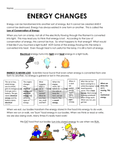 ENERGY CHANGES