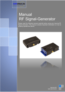 Manual RF Signal Generator