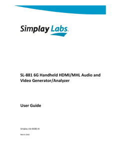 SL-881 6G Handheld HDMI/MHL Audio and Video Generator/Analyzer