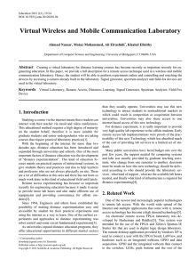 Virtual laboratory, remote access, distances learning, signal