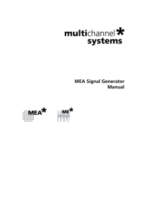 MEA Signal Generator Manual