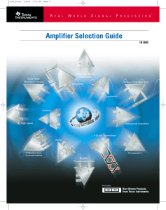 Texas instruments, Amplifier selcetion guide