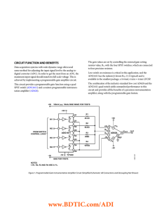 Low Cost Programmable Gain Instrumentation Amplifier Circuit