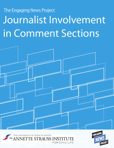 Journalist Involvement in Comment Sections