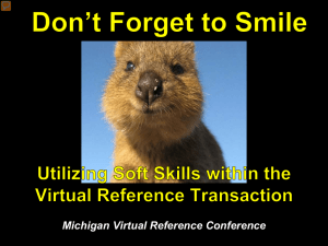 Utilizing Soft Skills within the Virtual Reference Transaction