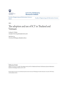 The adoption and use of ICT in Thailand and