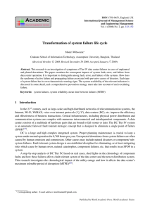 Transformation of system failure life cycle