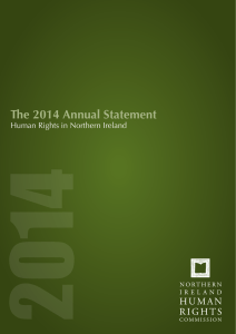 The 2014 Annual Statement - The Northern Ireland Human Rights
