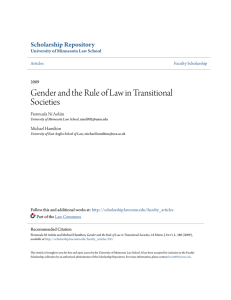 Gender and the Rule of Law in Transitional Societies