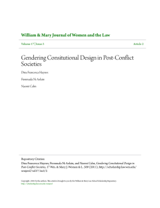Gendering Consitutional Design in Post