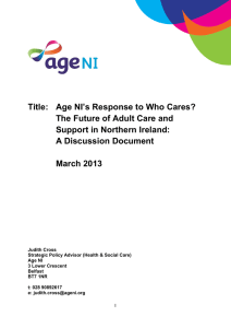 Title: Age NI`s Response to Who Cares? The Future of