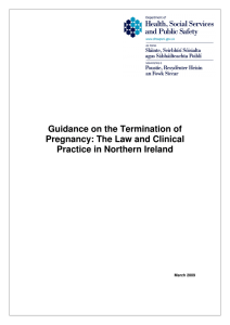 Guidance on the Termination of Pregnancy: The Law