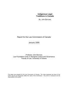 indigenous legal traditions - Publications du gouvernement du