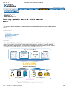 Developing Applications with the NI LabVIEW Statechart Module