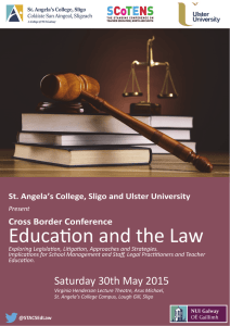 Educaon and the Law - St Angela`s College, Sligo