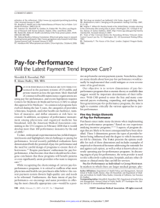 Pay-for-Performance - The Commonwealth Fund