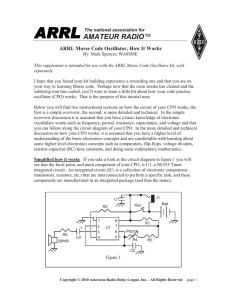 Morse Code Oscillator, How It Works