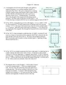Chapter 30 – Induction 11. A rectangular coil of N turns and of length