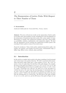 The Enumeration of Lattice Paths With Respect to Their Number of
