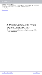 A Modular Approach To Testing English Language Skills Paperback