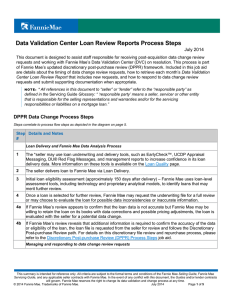 Data Validation Center (DVC) Loan Review Reports