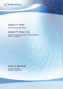 XWAY™ PHY11G (PEF 7071) Version 1.5 User`s Manual Hardware