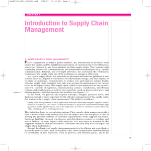 CHAPTER 1 Introduction to Supply Chain Management