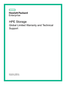 Warranty Information - Hewlett Packard Enterprise