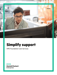 Simplify support with HPE Foundation Care Services brochure