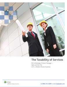 The Taxability of Services