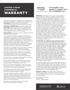 warranty - Mannington Commercial