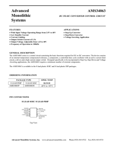 AMS34063 - Advanced Monolithic Systems