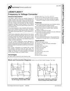 LM2907/LM2917 Frequency to Voltage Converter