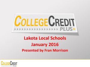 Lakota Local Schools January 2016