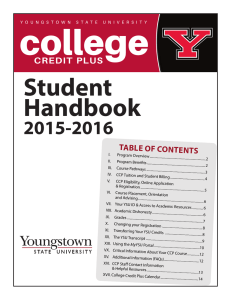 Student Handbook - Youngstown State University