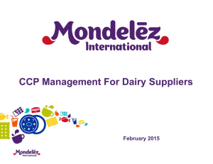 CCP Management For Dairy Suppliers