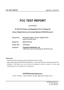 SM24TAT4XA FCC Certificate / Testing May 9