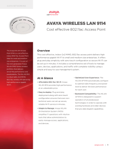 Avaya Wireless LAN 9114