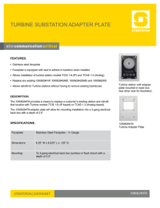 Turbine SubSTaTion adapTer plaTe - AV-iQ