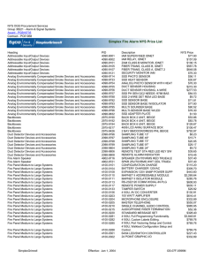 Simplex Fire Alarm NYS Price List