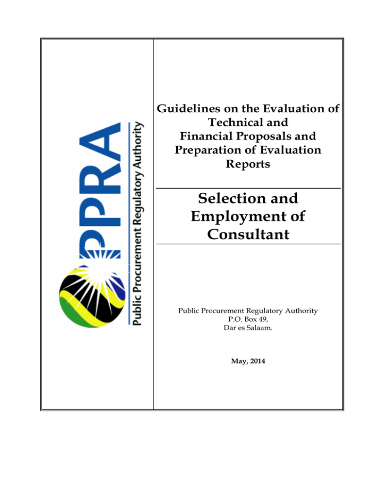 Guidelines On The Evaluation Of Technical And