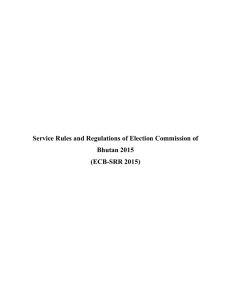 ECB-SRR 2015 - Election Commission of Bhutan