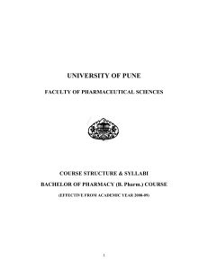 B. Pharm. Course Structure